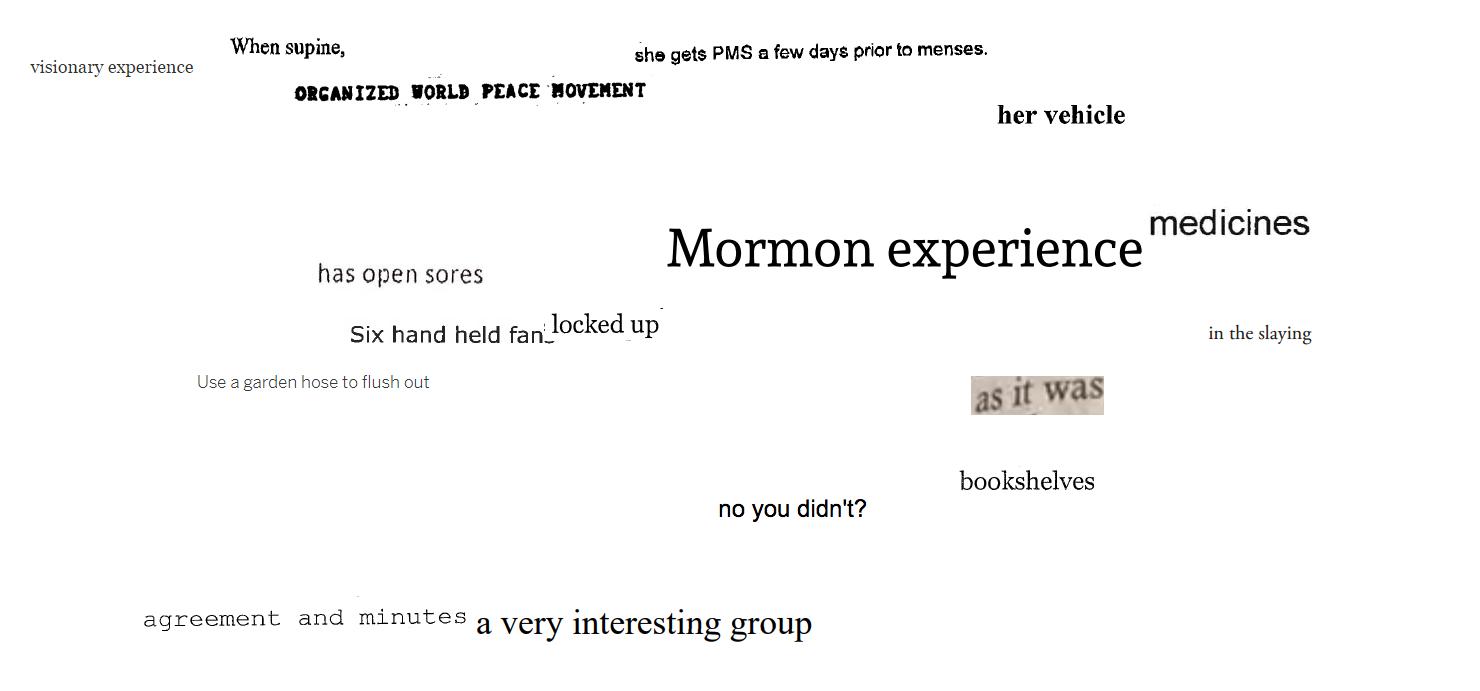 Text collage work by Andrew Newell Walther